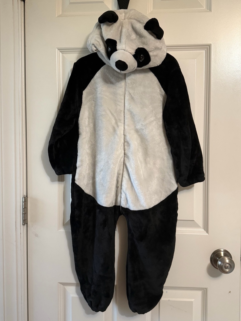 Kids Panda Costume - Black and White Hooded Onesie